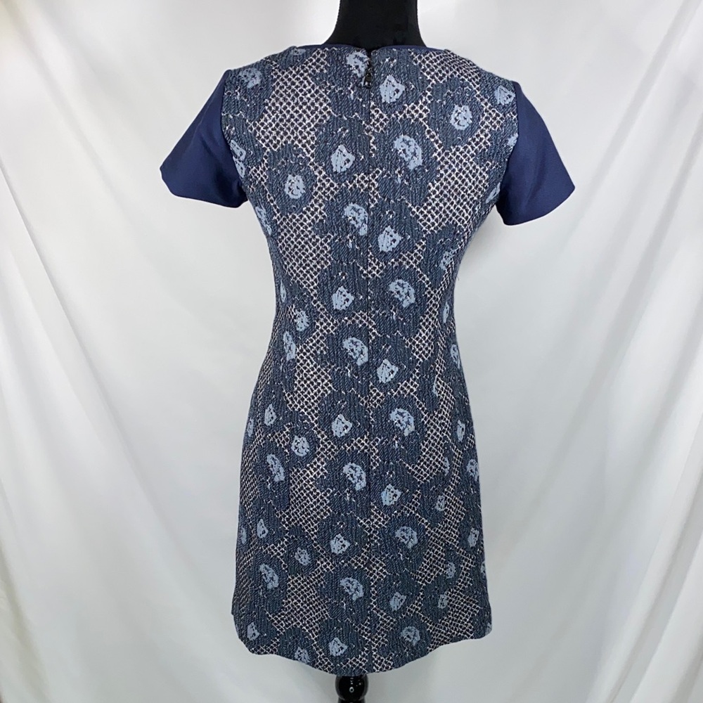 Nicole Miller For Mary Kay Floral Tweed Midi Dress Size 2P Petite - Picture 7 of 13